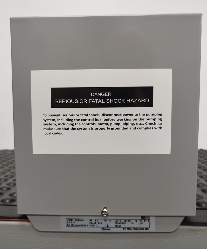 CAJA ARRANCADORA MOTAQUA MF SERIE  MTS MOD. MCB1050  5,00HP 1PH/230V