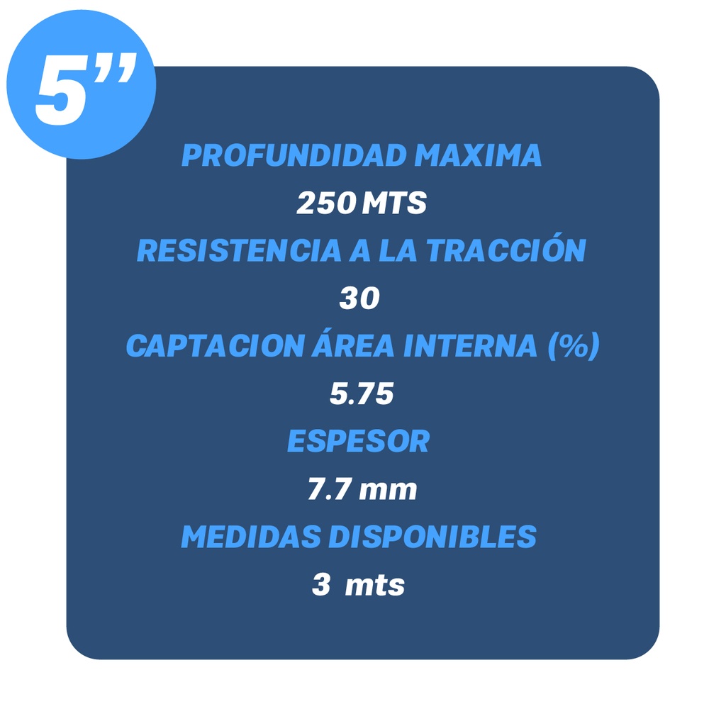 TUBO CASING RANURADO LISO uPVC MOTAQUA MSM CM 5,00" X 3 MTS X 1,00 MM