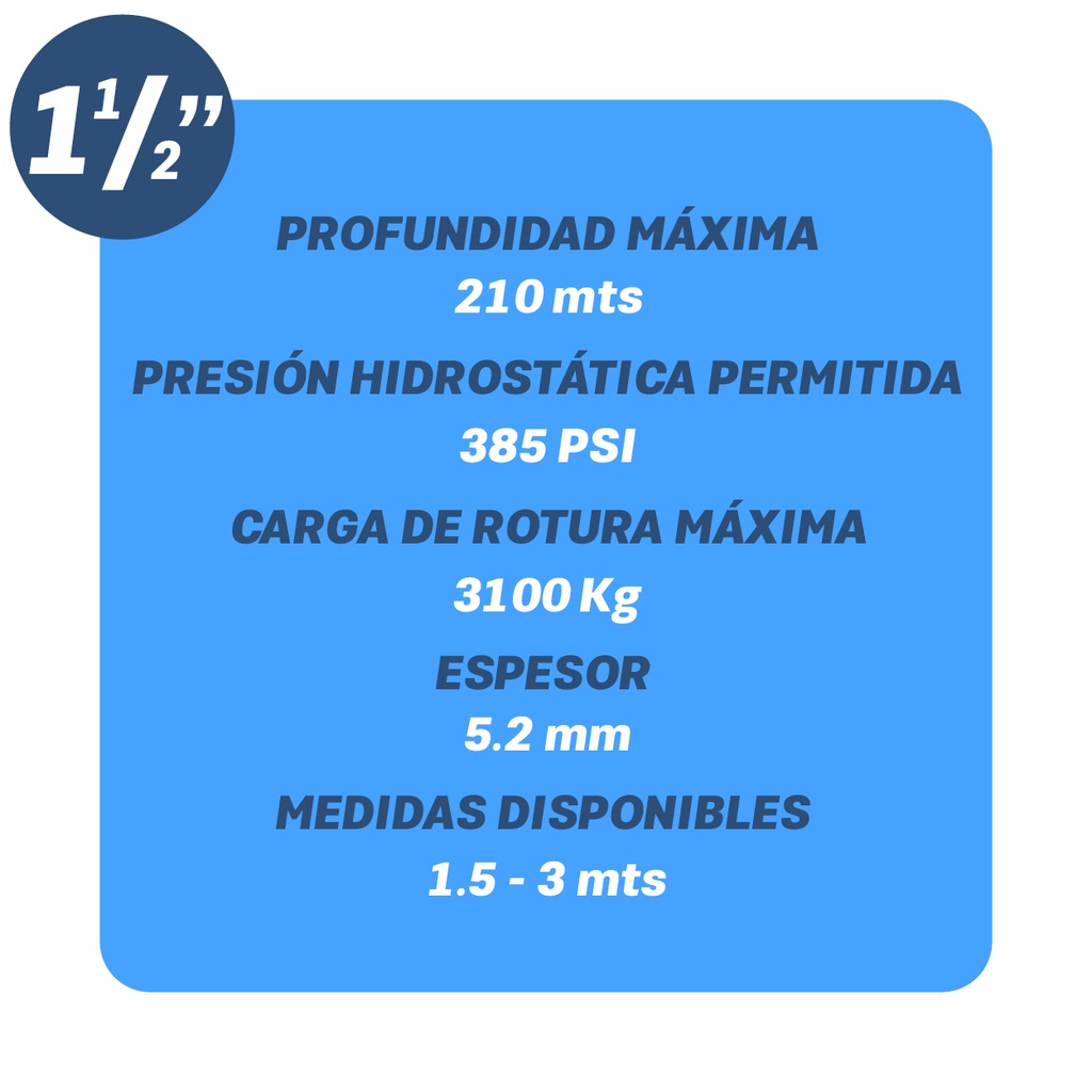 TUBO COLUMNA uPVC MOTAQUA MKD HEAVY1  1-1/2" X 3,00 MTS