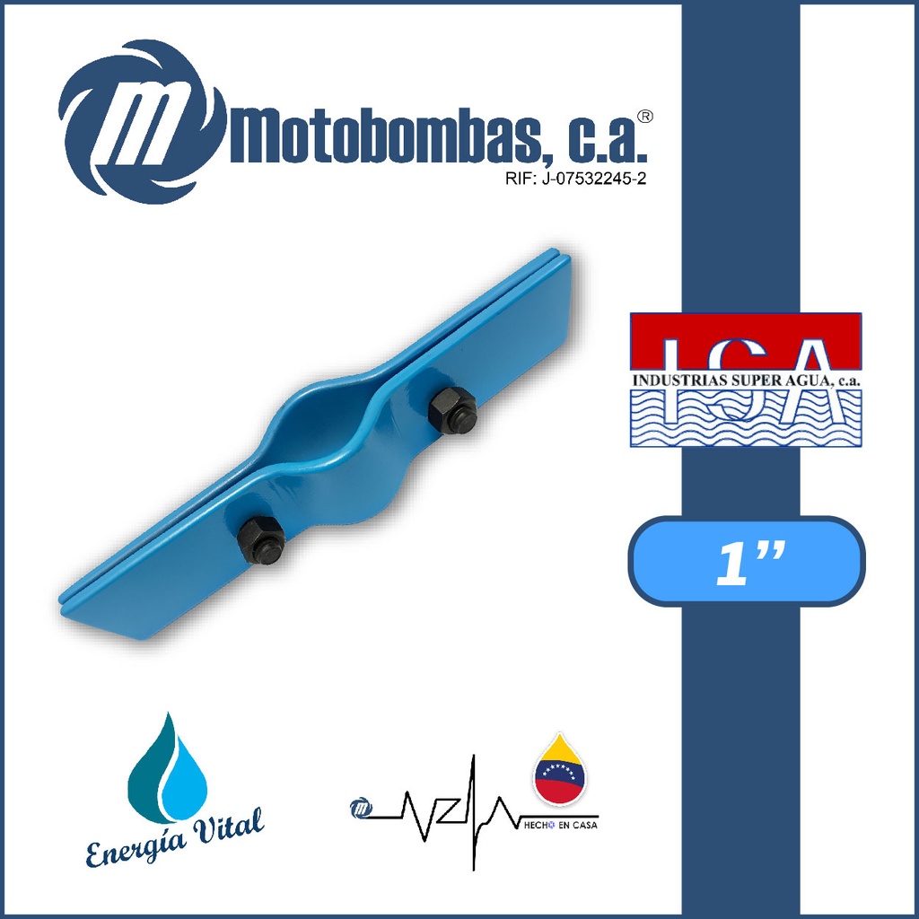 ABRAZADERA A/C SOPORTE DE BOMBA SUMERGIBLE SERIE ISA MOD.     1"