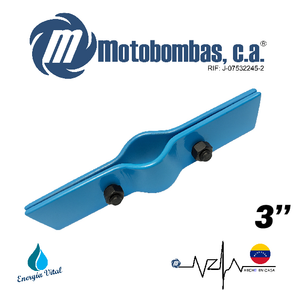 ABRAZADERA A/C SOPORTE DE BOMBA SUMERGIBLE SERIE ISA MOD.  3"