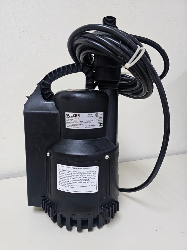 BOMBA SUMERGIBLE AGUAS DRENAJE SULZER MODELO ROBUSTA 300 W/TS 60 HZ 0,50HP 115V 1PH
