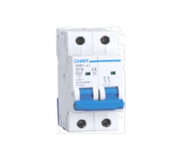 BREAKER TERMOMAGNETICO 2P MARCA CHINT SERIE NB1-63P2 MOD. 1A