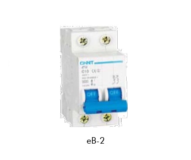 BREAKER TERMOMAGNETICO 2P MARCA CHINT SERIE eB-2 MOD. 3A