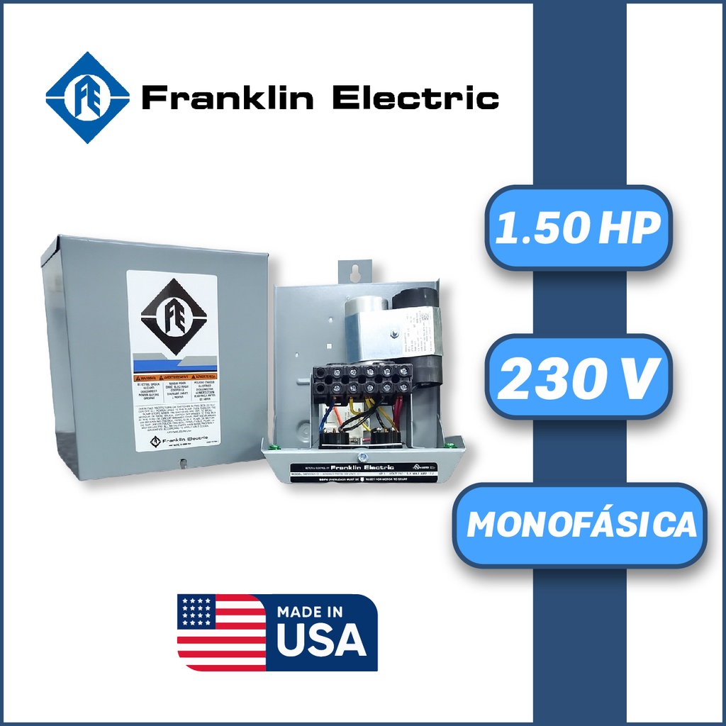 CAJA ARRANCADORA FRANKLIN ELECTRIC MF SERIE STD  MOD. 282 300 8110 1,50HP 1PH/230V (ESTANDARD)