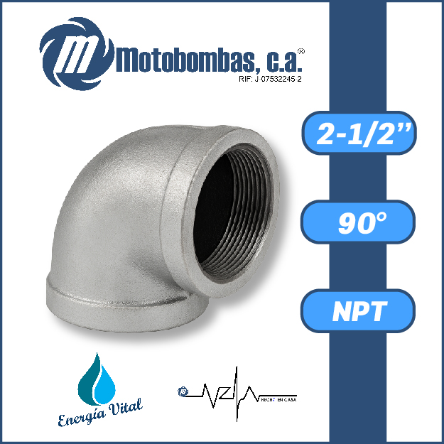 CODO A/C GALVANIZADO SERIE VAR MOD. 90 GRADOS 2-1/2"