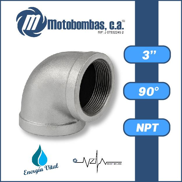 CODO A/C GALVANIZADO SERIE VAR MOD. 90 GRADOS 3"