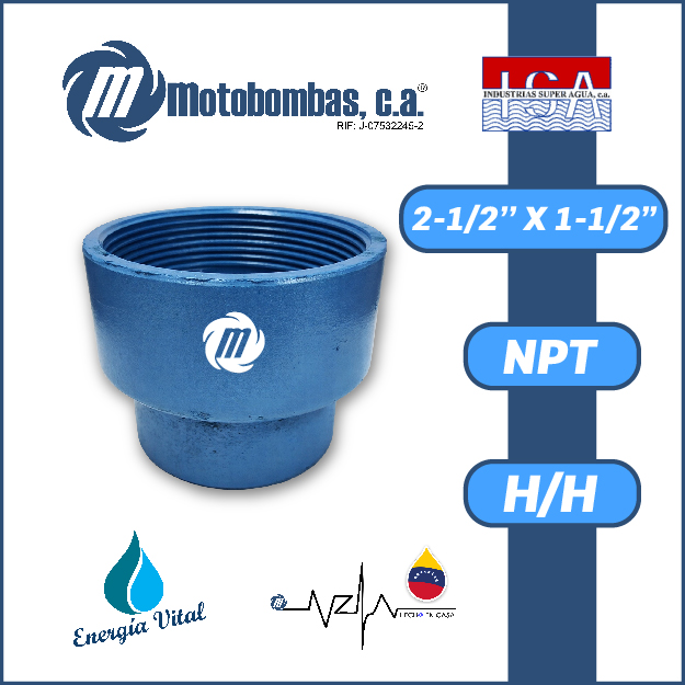 REDUCCION A/C ROSCADA SERIE ISA MOD. H/H  2-1/2" X 1-1/2"