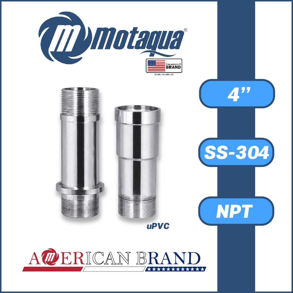 ADAPTADOR COLUMNA uPVC MOTAQUA MKD TOP-BOTTON 4" SS-304