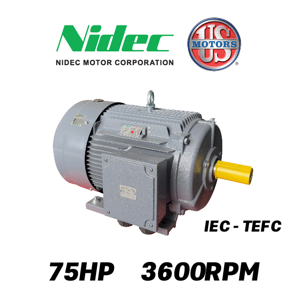MOTOR HORIZONTAL  75,00HP 3600RPM US MOTORS MELC55E1M / ELC152S 3PH 220-440V 2P SF 1,15 9W DOL 225M1 TEFC IEC-IE2 CI