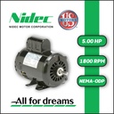 MOTOR HORIZONTAL T  5,00HP 1800RPM US MOTORS D5C2K18 1PH 230V 4P SF 1,15 3W DOL 184T ODP NEMA CI