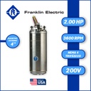 MOTOR SUMERGIBLE TF FRANKLIN  4" SERIE WWELL HT MOD. 2343059204GS   2,00HP 3PH/200V/60HZ/2P 3600RPM 3W DOL NEMA4 WF-C                                 