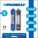 MOTOR SUMERGIBLE TF PANELLI  6" SERIE P0600 MOD.  20,00HP 3PH/460V/60HZ/2P 3600RPM 3W DOL NEMA6 WF-R