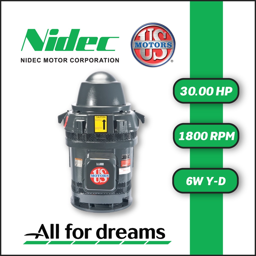 MOTOR VHS   30,00HP 1800RPM US MOTORS HO30E2BLS 3PH 230-460V 4P SF 1,15 6W Y-D 286TPA WP1 HT NRR CI