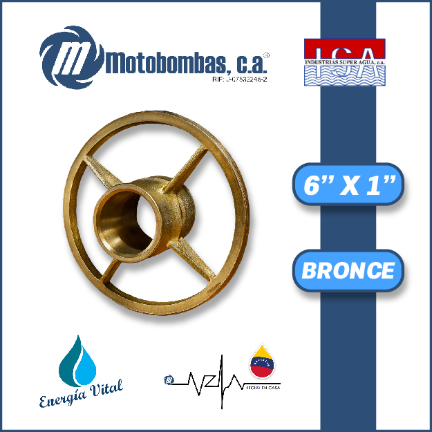 PORTACHUMACERA 6" X 1" BRONCE