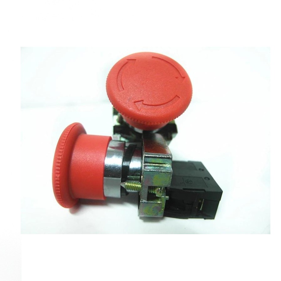 PULSADOR METALICO HONGO ROJO S/RETENCION