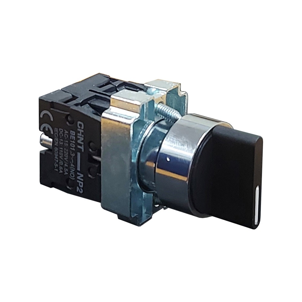 SELECTOR METALICO  3 POSICIONES  2NO  MARCA CHINT  MOD. NP2-BJ33  22MM