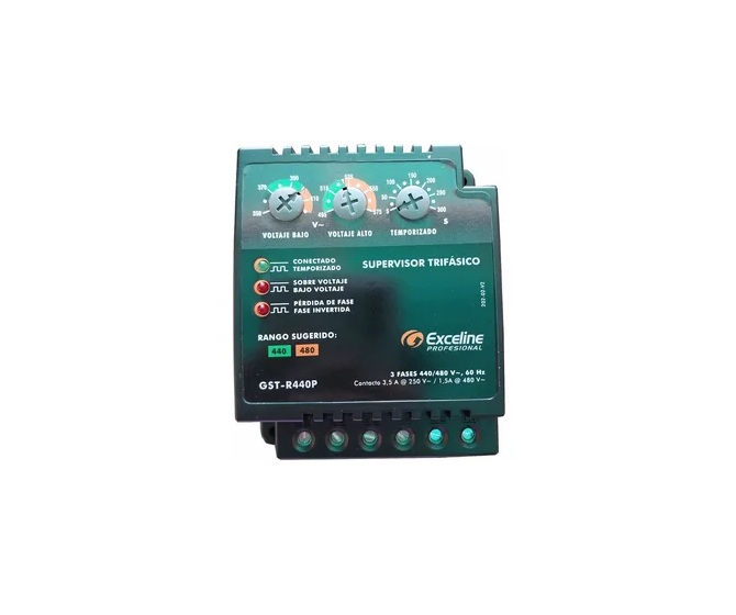 SUPERVISOR DE VOLTAJE SUPERVISOR DE VOLTAJE TRIFASICO MARCA EXCELINE MOD. GST-R440P  440V
