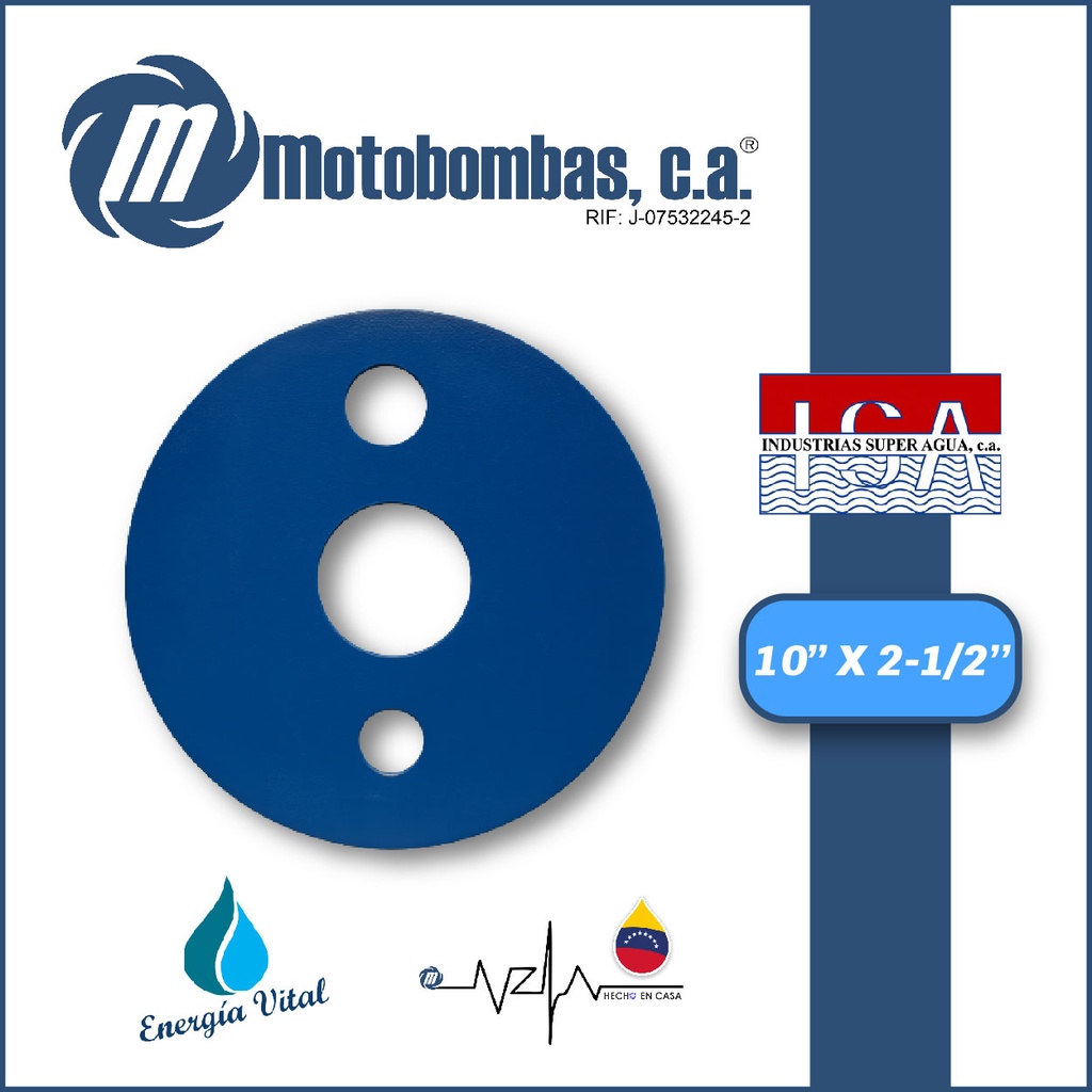 TAPA SANITARIA SERIE ISA MOD. 10" X 2-1/2"