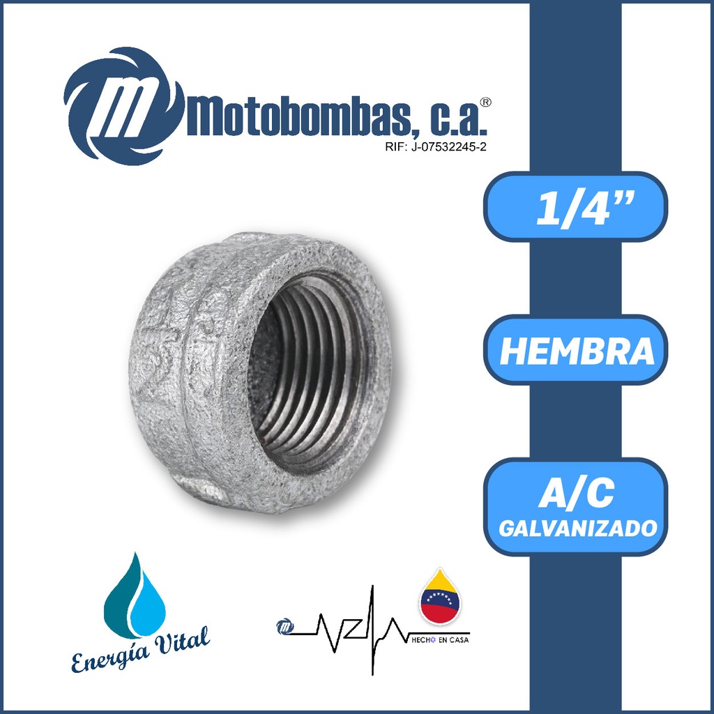 TAPA A/C GALVANIZADA SERIE VAR MOD. H 1/4"