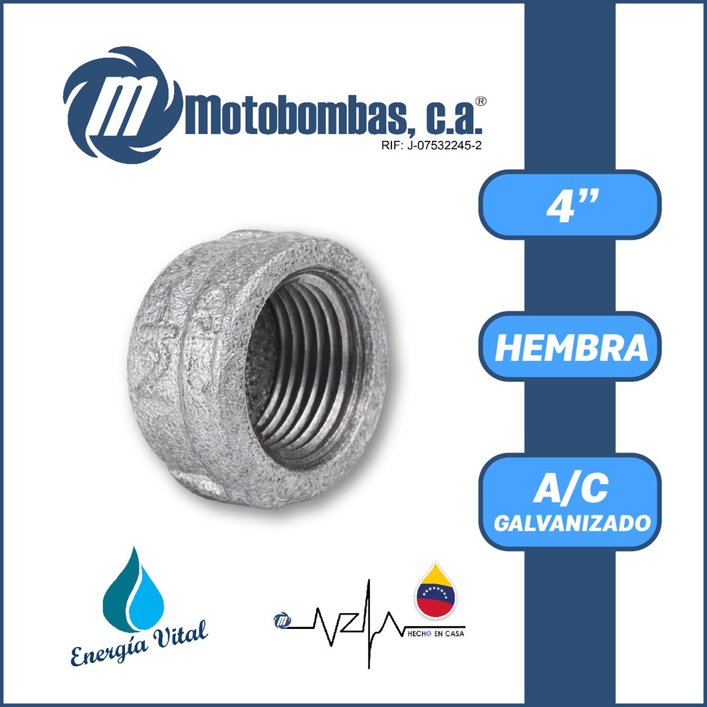 TAPA A/C GALVANIZADA SERIE VAR MOD. H 4"