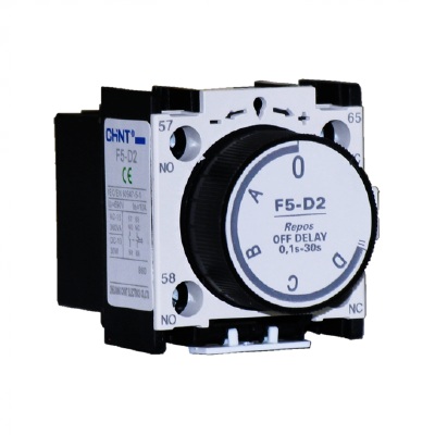 TEMPORIZADOR OFF DELAY  MONTAJE SUPERIOR  MARCA  CHINT  SERIE  F5-D2  MOD.  0.1 - 30SEG  
