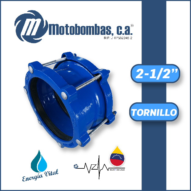 UNION JUNTA DRESSER CON TORNILLO 2-1/2"