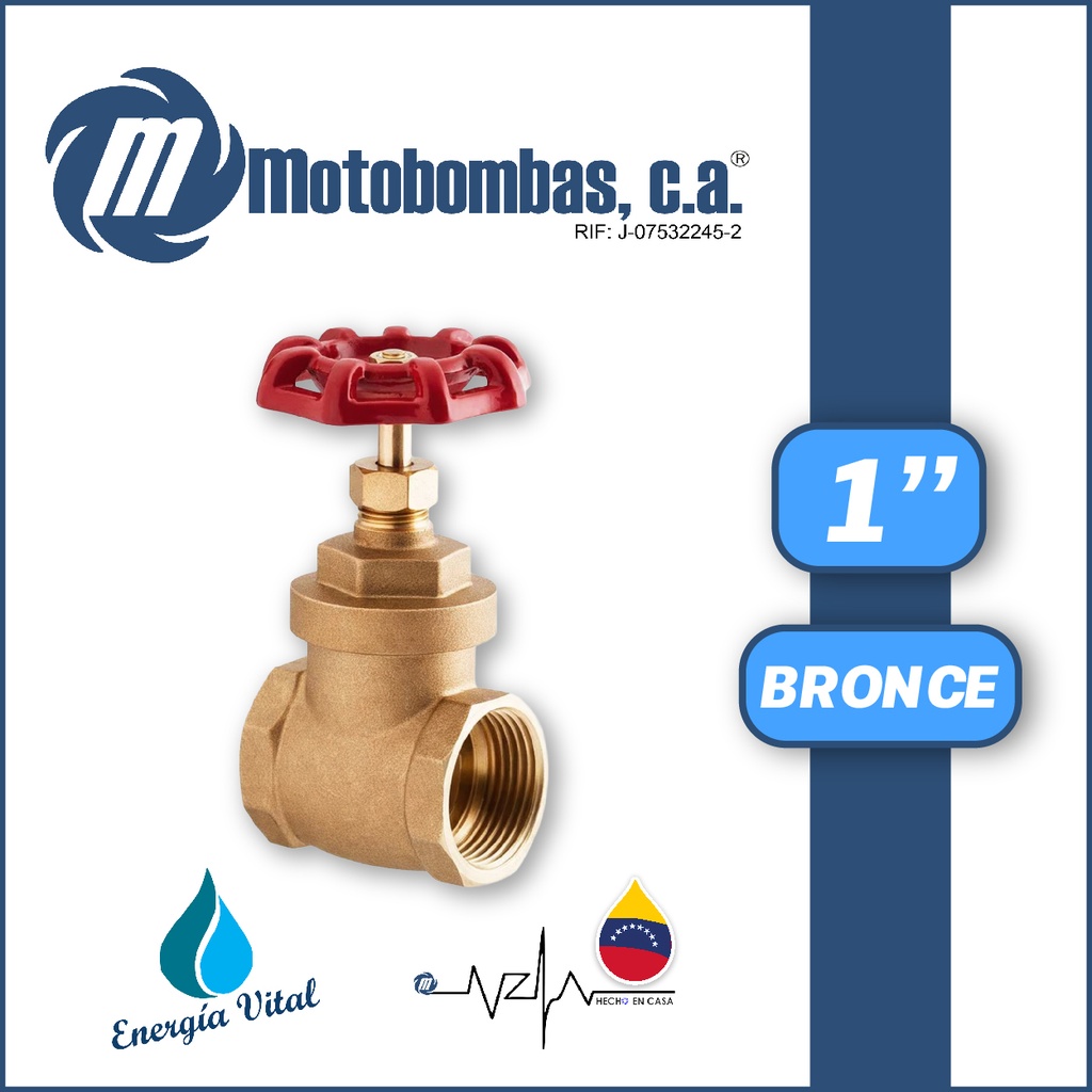 VALVULA COMPUERTA      SERIE VAR BRONCE MOD. 1"