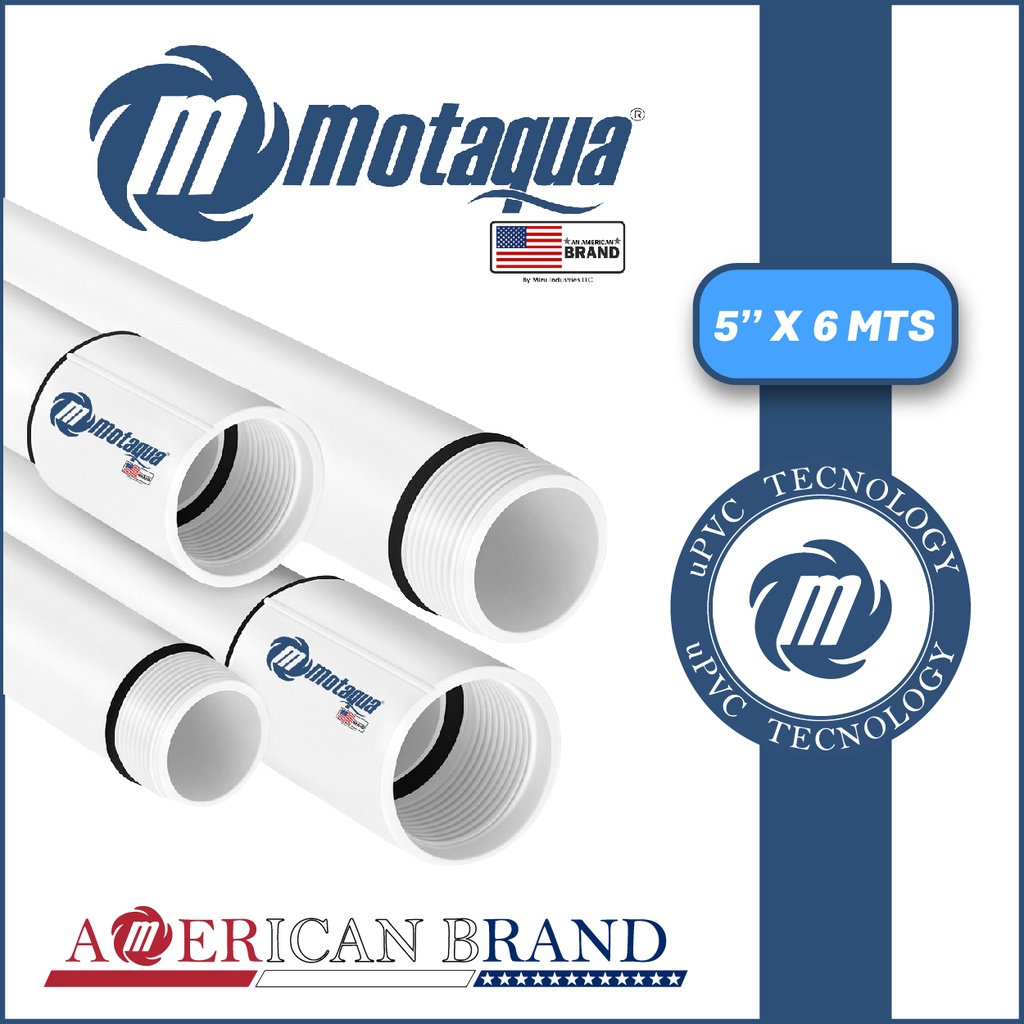 TUBO COLUMNA uPVC MOTAQUA MKD HEAVY1  5" X 6,00 MTS