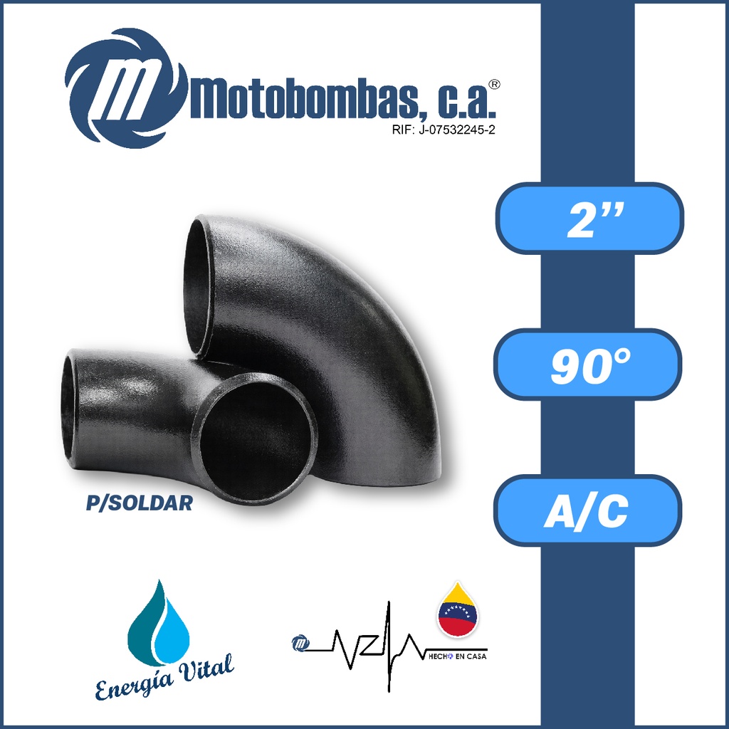 CODO A/C P/SOLDAR A-234 SCH40 SERIE VAR MOD. 90 GRADOS 2"
