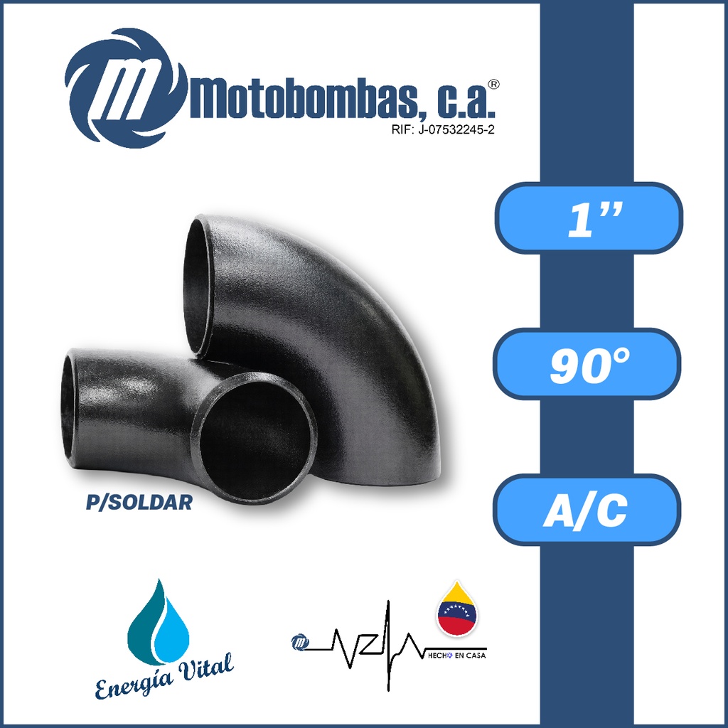 CODO A/C P/SOLDAR A-234 SCH40 SERIE VAR MOD. 90 GRADOS   1"