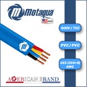 CABLE SUMERGIBLE PLANO MOTAQUA AWG 600V 75C PVC/PVC SERIE MAE MOD.    4X6 (3X6+8)