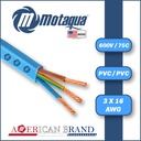CABLE SUMERGIBLE PLANO PANELLI/MOTAQUA AWG 600V 75C PVC/PVC SERIE MAE MOD.      3X16