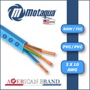 CABLE SUMERGIBLE PLANO PANELLI/MOTAQUA AWG 600V 75C PVC/PVC SERIE MAE MOD.   3X10