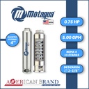 CUERPO SUMERGIBLE MOTAQUA  4"       SERIE MTS MOD. 054TS0715   05GPM   0,75HP 15ET 1-1/4"NPT NEMA4