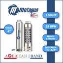 CUERPO SUMERGIBLE MOTAQUA  4"   SERIE MTS MOD.  254TS1509   25GPM   1,50HP 09ET 1-1/2"NPT NEMA4