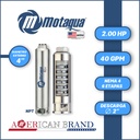 CUERPO SUMERGIBLE MOTAQUA  4"   SERIE MTS MOD. 404TS2006   40GPM   2,00HP 06ET 2"NPT NEMA4