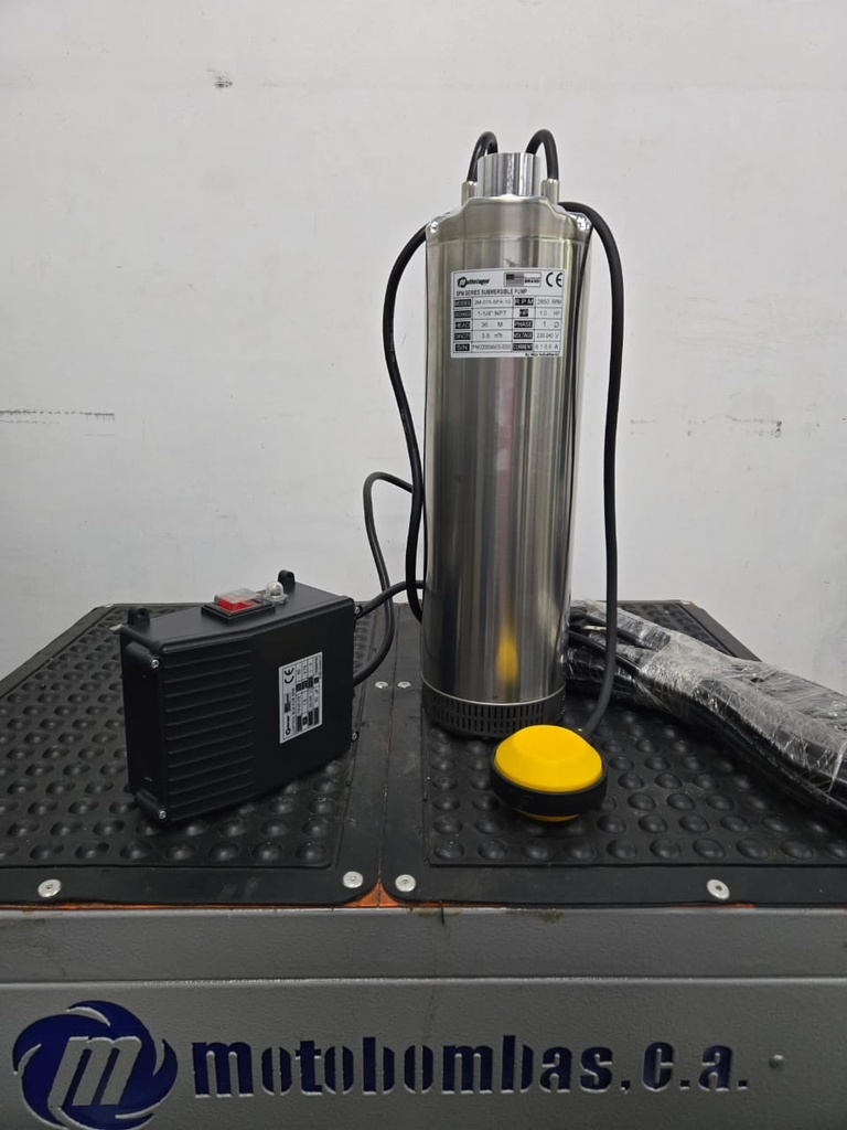 BOMBA SUMERGIBLE POZO SOMERO MF MOTAQUA SERIE MTS MOD. 2M015SPA10  15GPM  1,00HP 230V 60HZ 3.450RPM 1-1/4"NPT