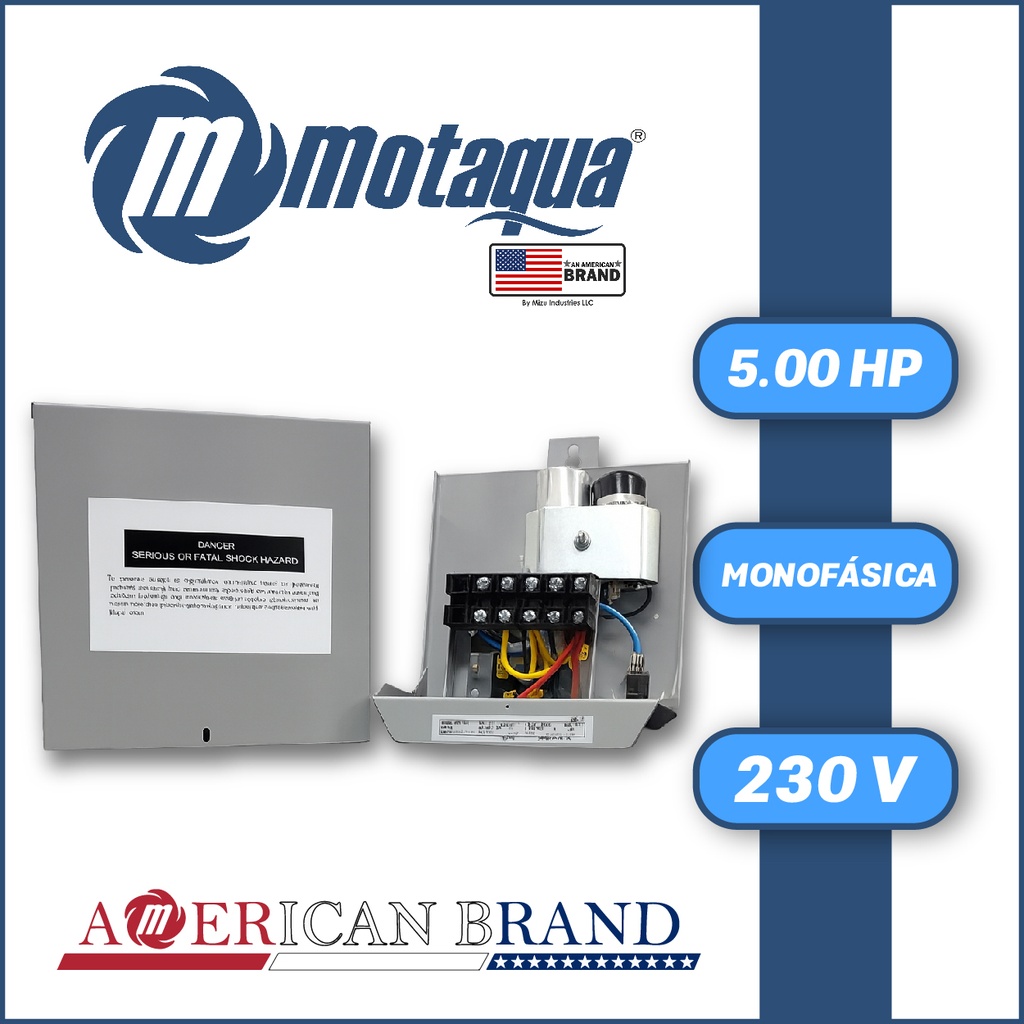 CAJA ARRANCADORA MOTAQUA MF SERIE  MTS MOD. MCB1050  5,00HP 1PH/230V