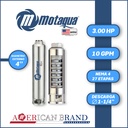 CUERPO SUMERGIBLE MOTAQUA  4"      SERIE MTS MOD. 104TS3027   10GPM   3,00HP 27ET 1-1/4"NPT NEMA4
