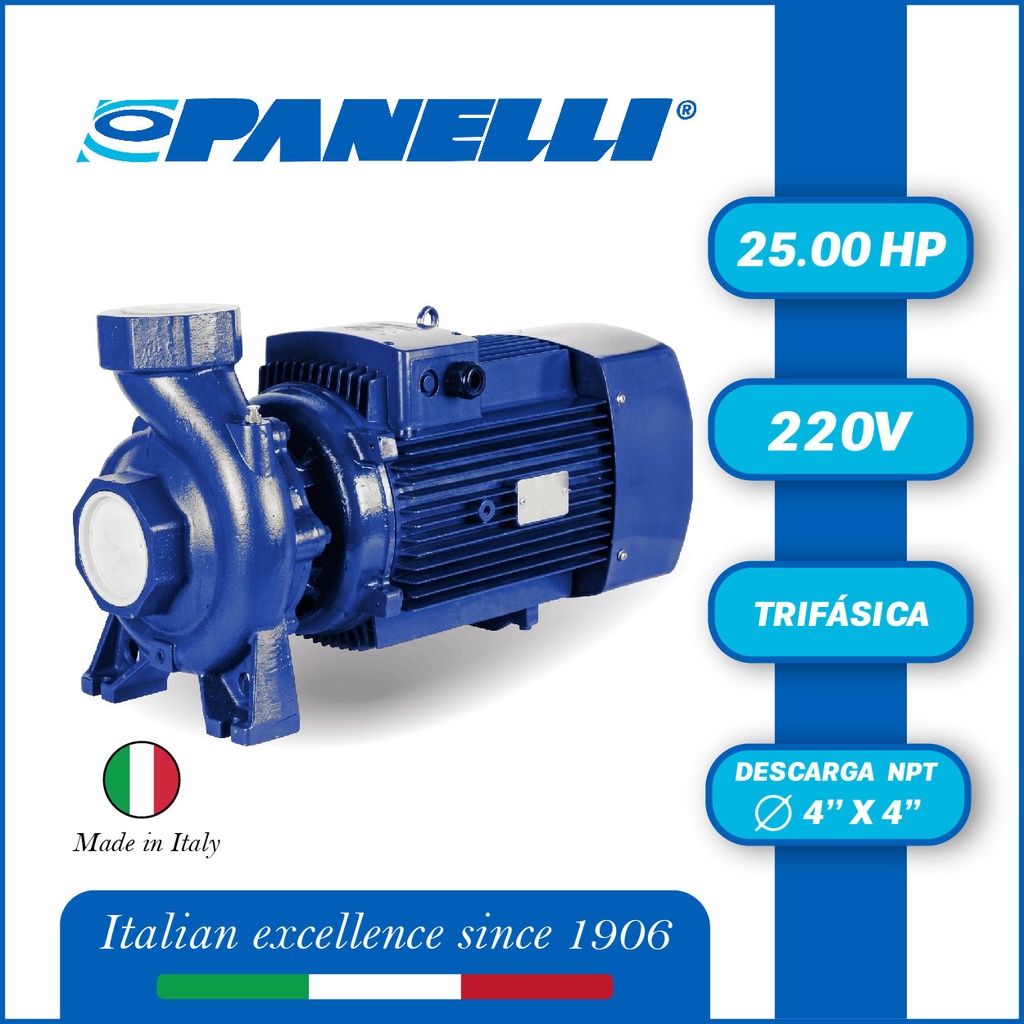 BOMBA MONOBLOCK  PANELLI PSCT 660A 25,00/220V/3PH DESCARGA ROSCADA 100MMX100MM