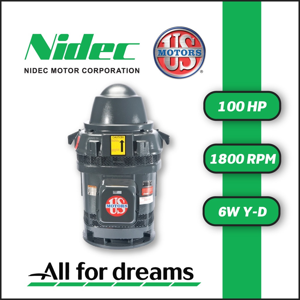 MOTOR VHS  100,00HP 1800RPM US MOTORS HO100P2SLG / HF48 3PH 460V 4P SF 1,15 6W PWS 404TP WP1 HT NRR CI