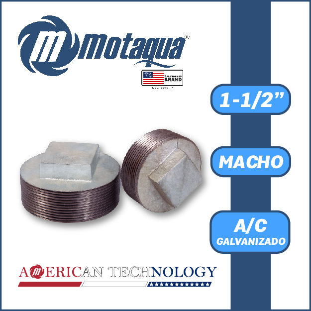 TAPON A/C GALVANIZADO ROSCADO SERIE VAR MOD. M 1-1/2" 