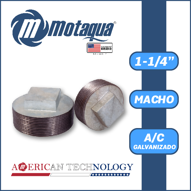 TAPON A/C GALVANIZADO ROSCADO SERIE VAR MOD. M 1-1/4" 