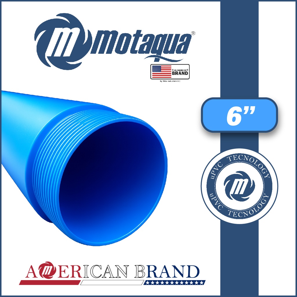 ELEVADOR DE TUBERIA CASING uPVC MOTAQUA 6" TIPO ROSCADO CUADRADA SERIE MSM MOD. ELEVUPVCSM600