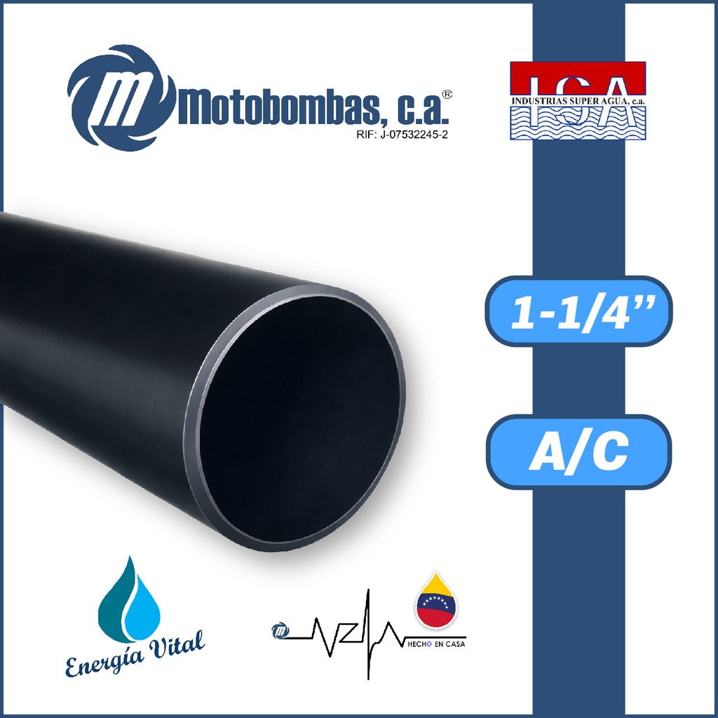 TUBO MATERIA PRIMA A/C ASTM A53 SCH40 CC    1-1/4"