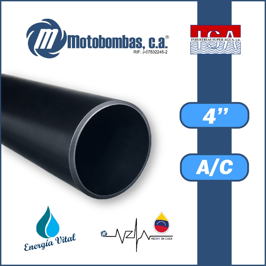TUBO MATERIA PRIMA A/C ASTM A53 SCH40 CC  4"