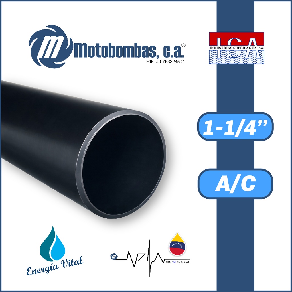 TUBO MATERIA PRIMA A/C ASTM A53 SCH80 CC  1-1/4"