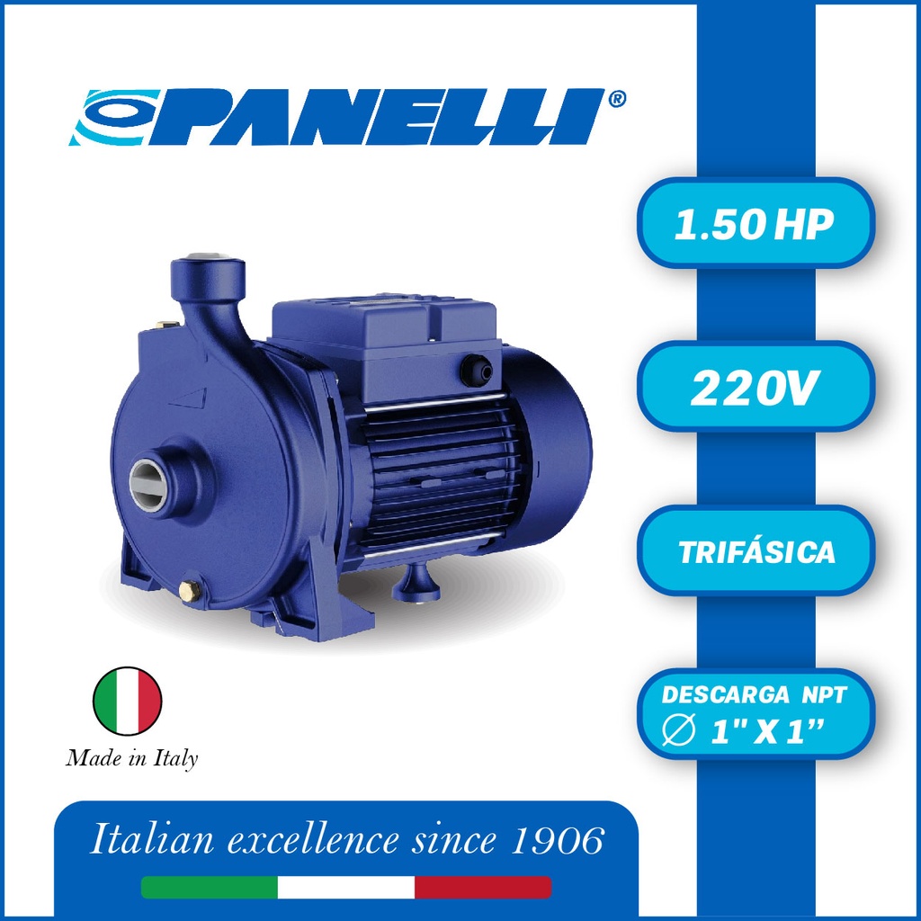 BOMBA MONOBLOCK  PANELLI PSCM 170 1,50HP/220V/3PH/60HZ 1" X 1" NPT