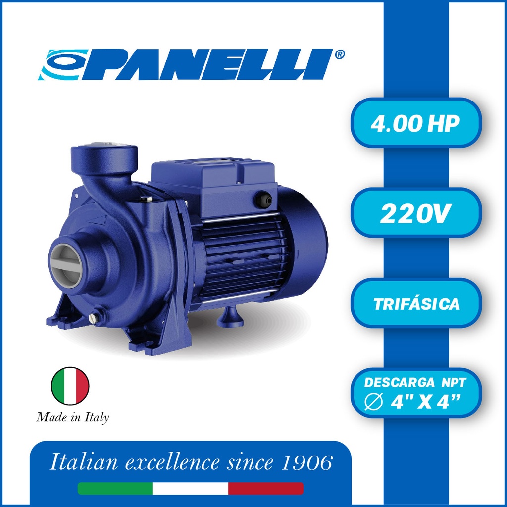 BOMBA MONOBLOCK  PANELLI PSCH 7B 4,00HP/220V/3PH 4'X4'' NPT